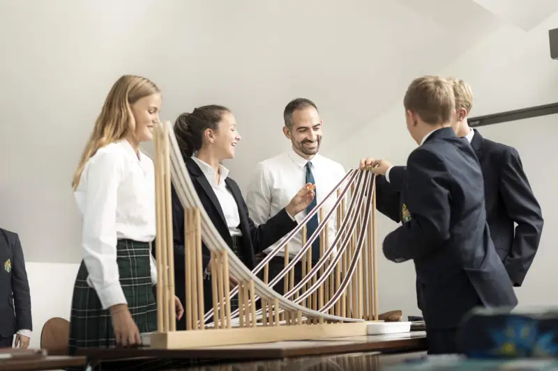 Students in class at St. Gilgen International Boarding School