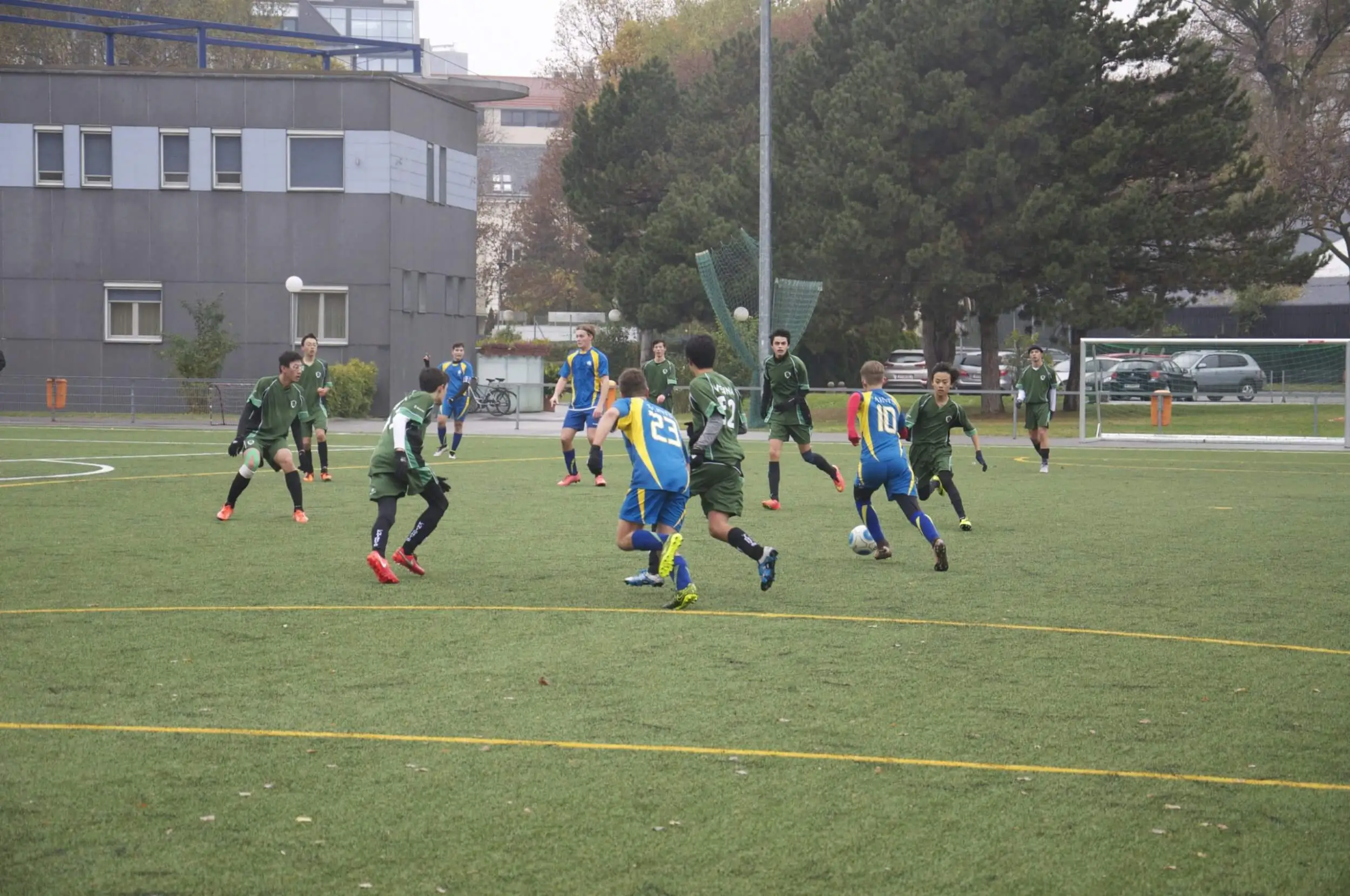 StGIS students competing in a football tournament