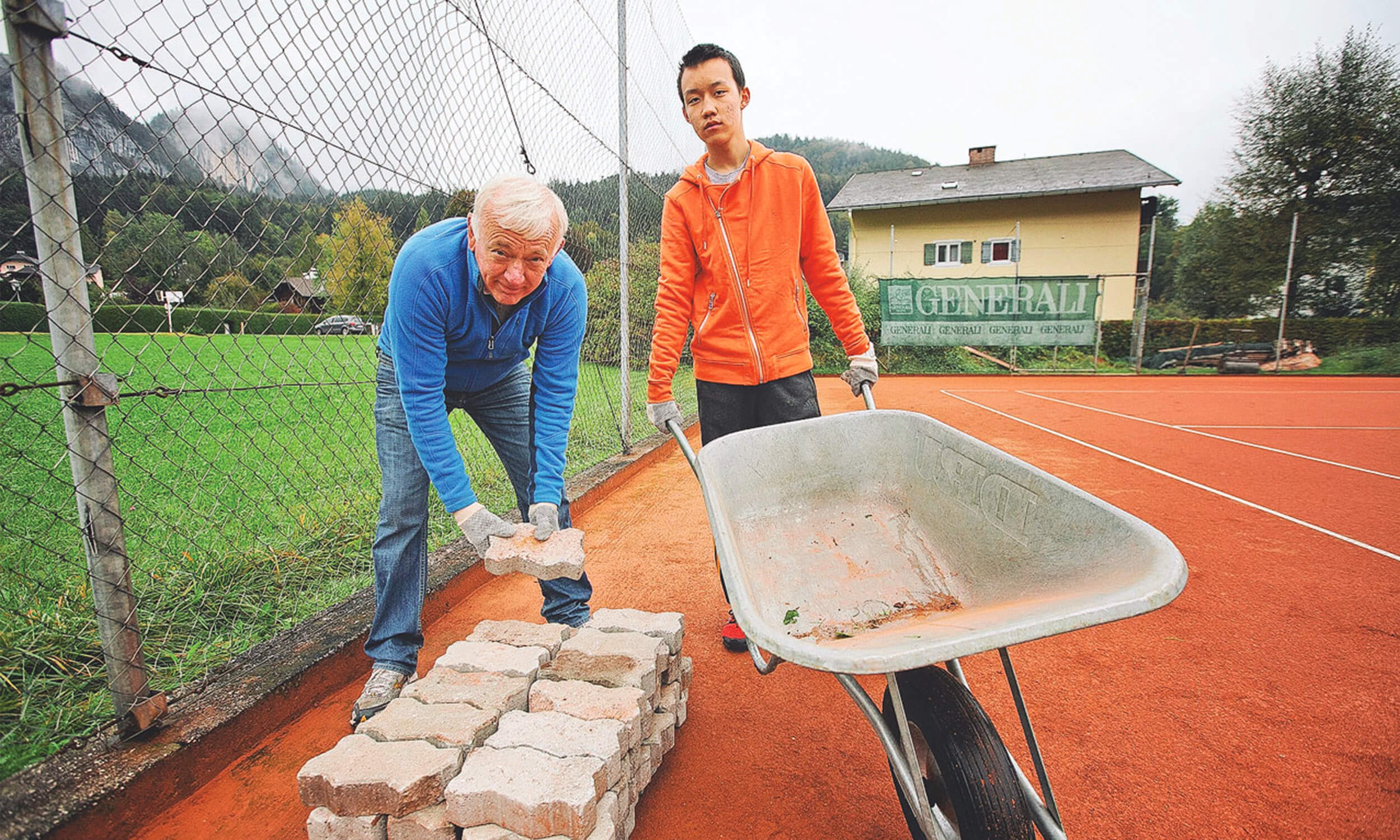 Student giving back to the community at St. Gilgen International Day and Boarding School